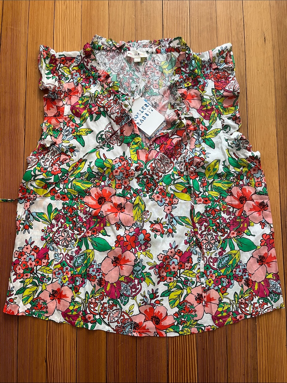NWT Roller Rabbit Ashbury Floral Steffie top
